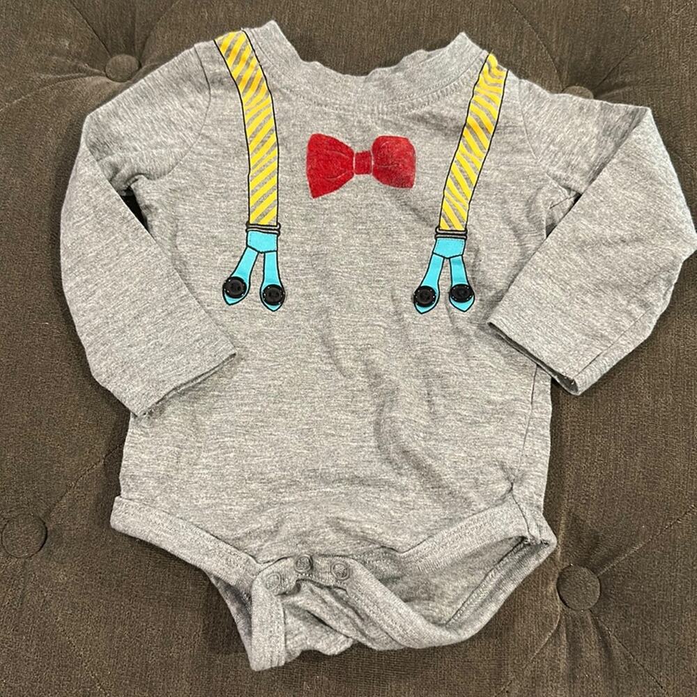 Little tots bow tie onesie size 6 months
